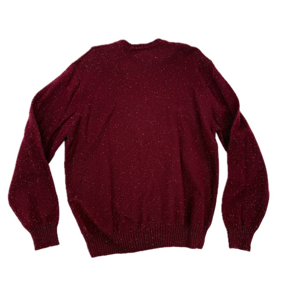 Dockers Textured Checkerboard Pattern Burgundy Sweater, Men's Size Large, NWT - Picture 4 of 16
